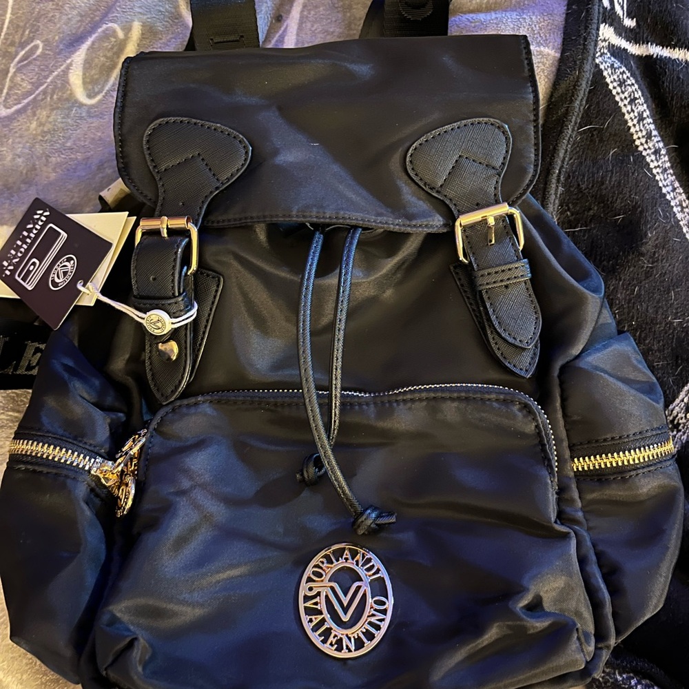Valentino Orlandi Black Vegan backpack
